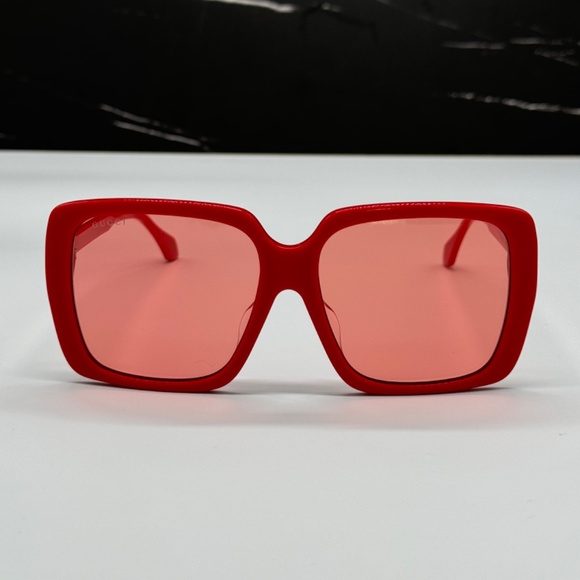 NEW GG0567SAN 005 GUCCI SQUARE RED WOMEN SUNGLASSES GUCCI main image 11